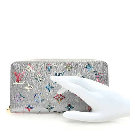 Louis Vuitton Metallic Monogram LV Garden Zippy Wallet Silver 2 of 6