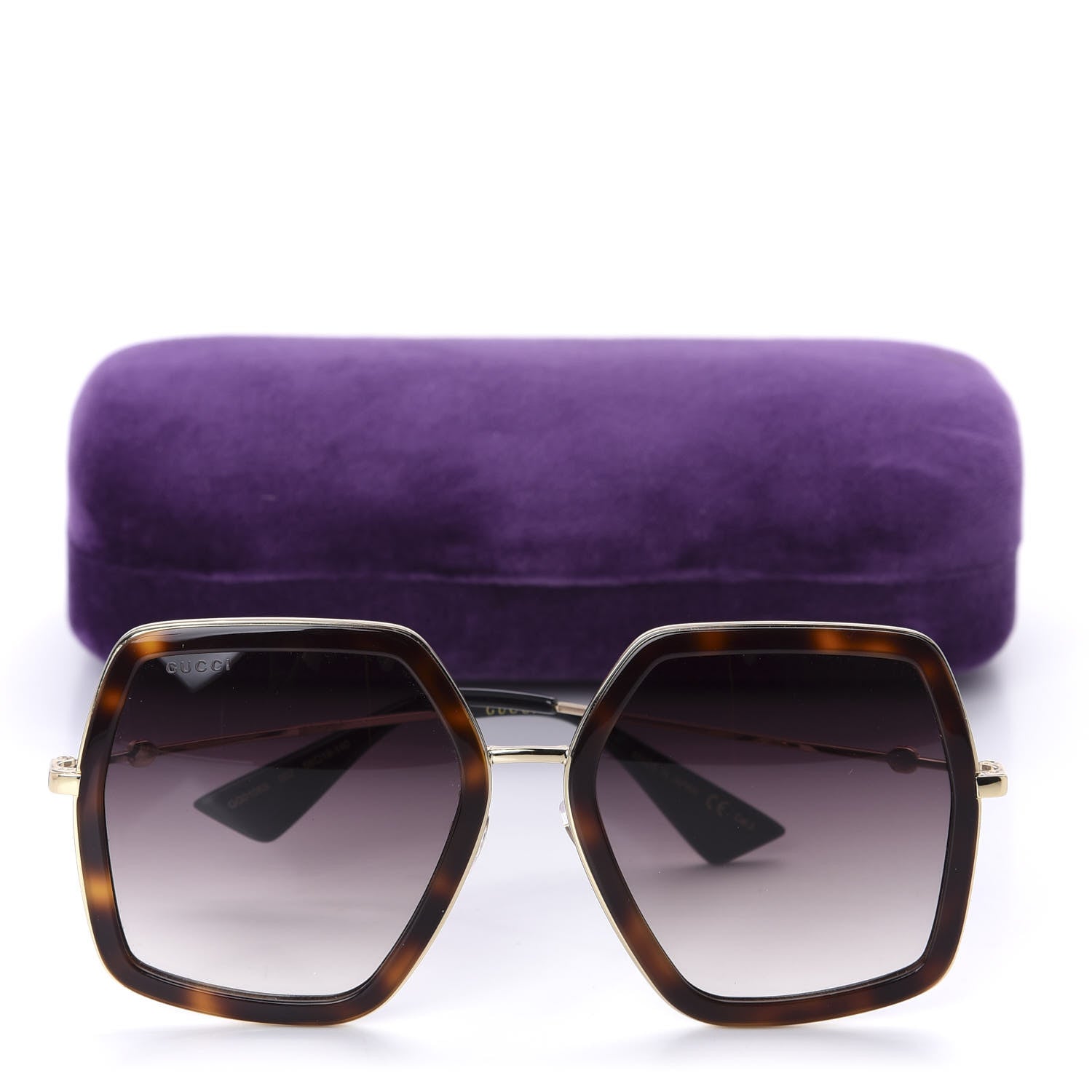 Gucci Acetate Oversize Square Frame GG0106S Sunglasses Tortoise 8 of 8
