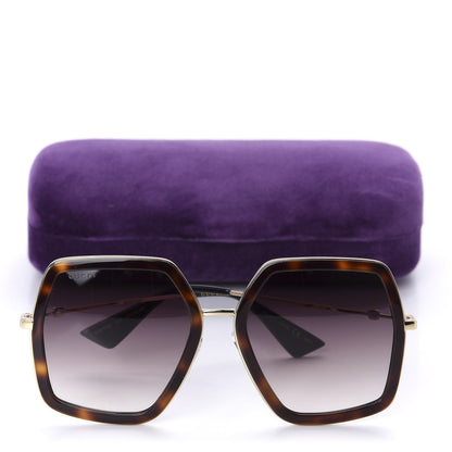 Gucci Acetate Oversize Square Frame GG0106S Sunglasses Tortoise 8 of 8
