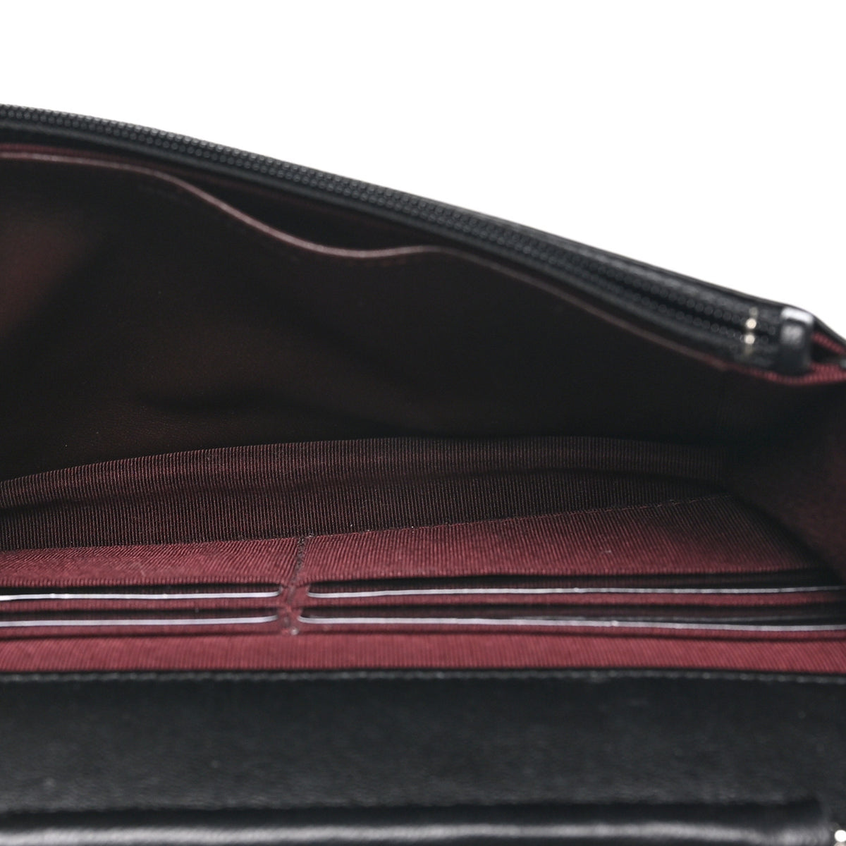 Lambskin Quilted Wallet On Chain WOC Black