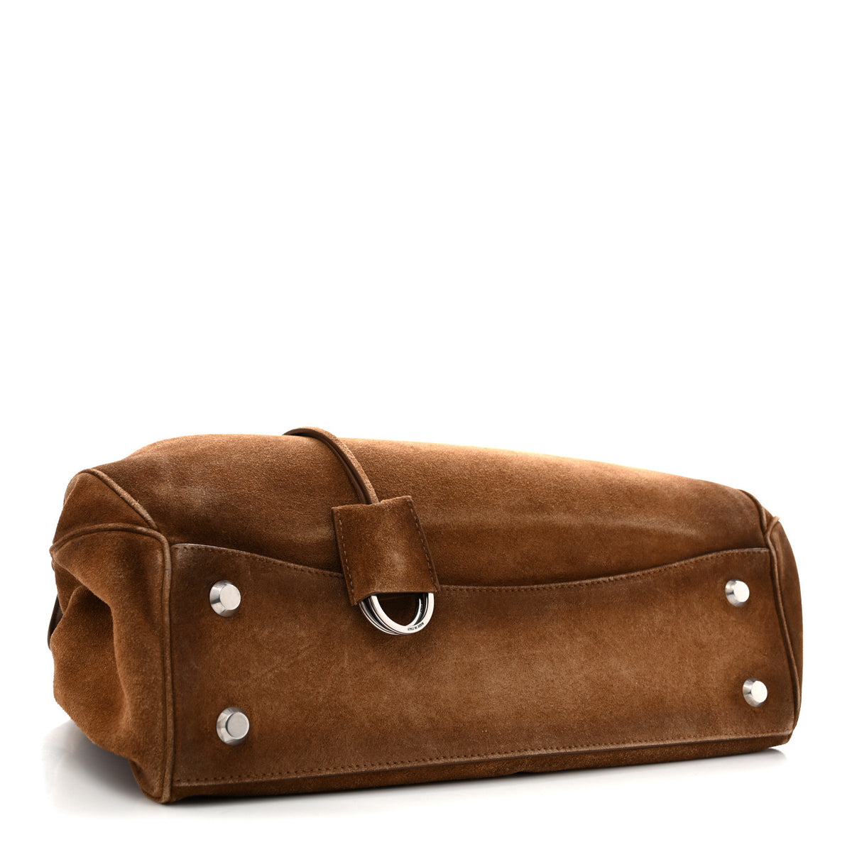 Balenciaga Waxed Suede Calfskin Medium Rodeo Top Handle Handbag Camel 4 of 13