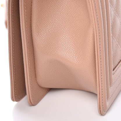 Chanel Caviar Quilted Medium Boy Flap Beige 13 of 16