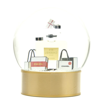 Chanel Glass N°5 Perfume Bottle Snow Globe Gold 2 of 5