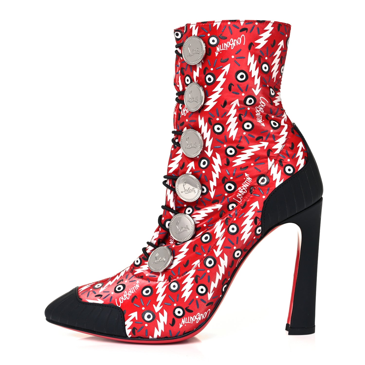 Christian Louboutin Gomme Ginzana Doudoune 100 Ankle Boots 36 Loubi Black 1 of 7