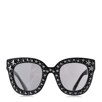 Gucci Acetate Stars Cat Eye Sunglasses GG0116S Black 3 of 8