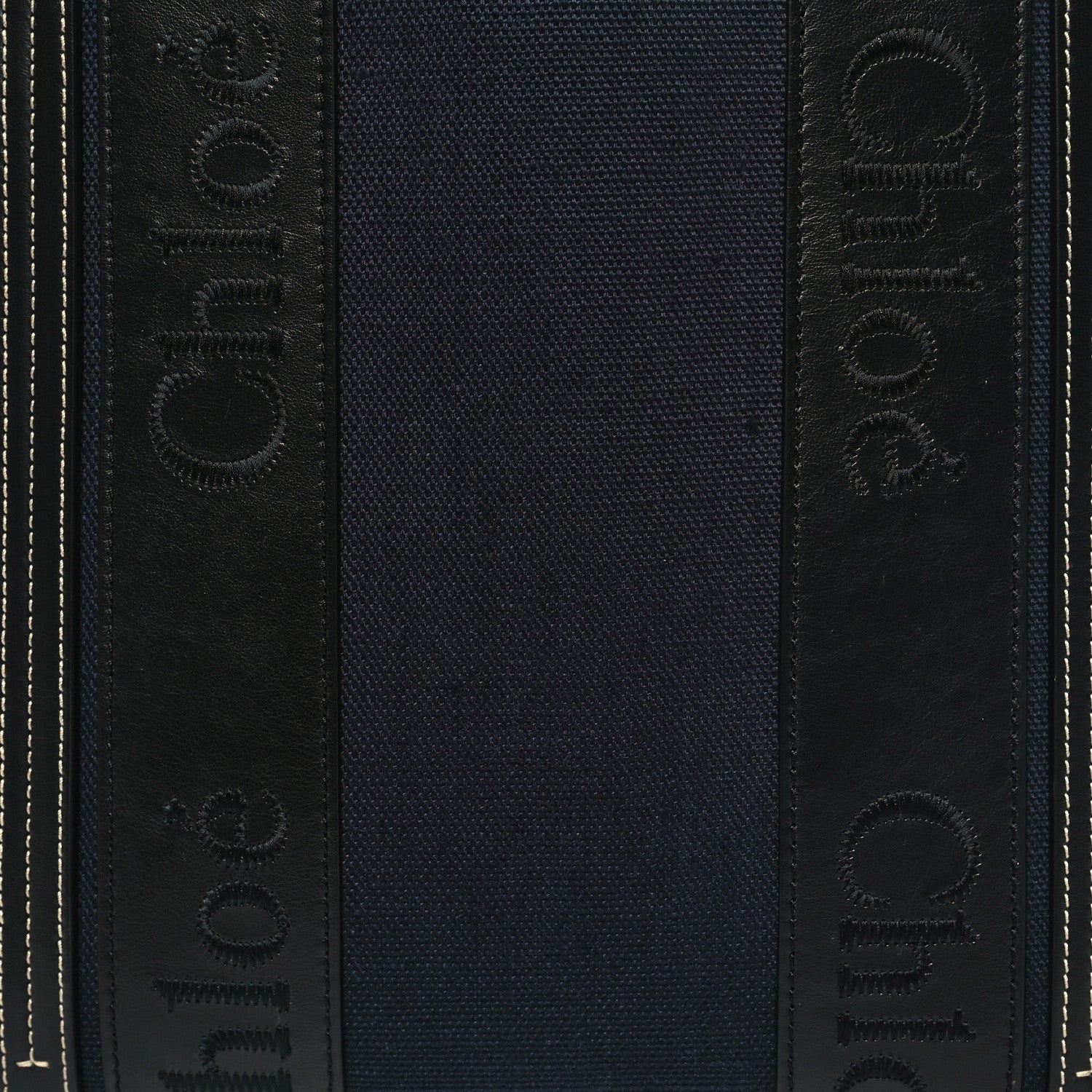 Chloe Calfskin Linen Medium Woody Tote Deep Denim 7 of 11