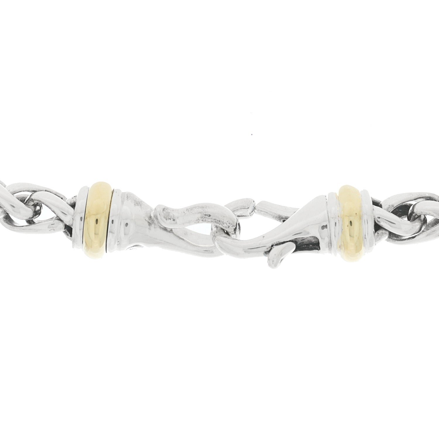 David Yurman Sterling Silver 14K Yellow Gold 6mm Wheat Chain Necklace 4 of 5