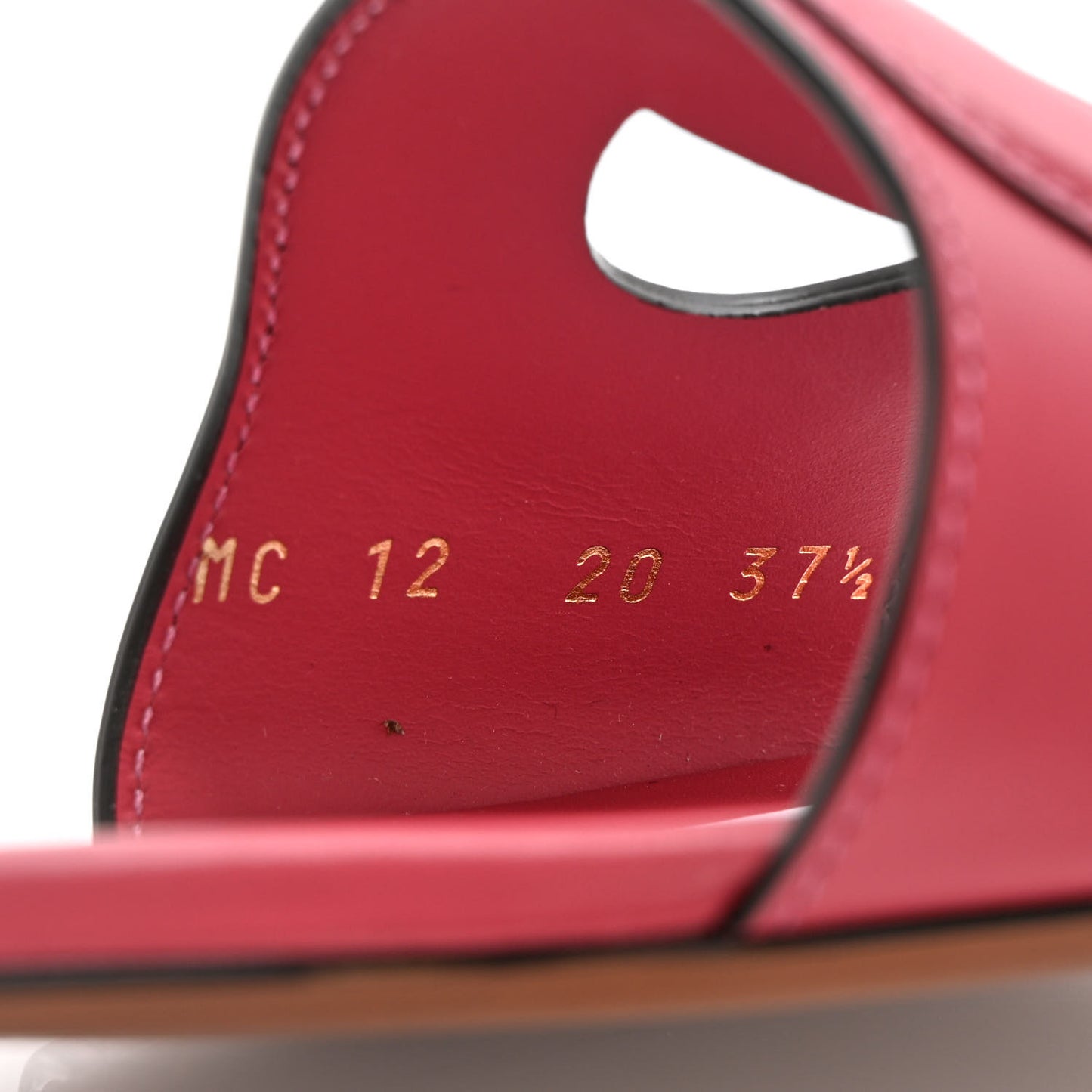 Calfskin D-Club Mule Sandal 37.5 Strawberry