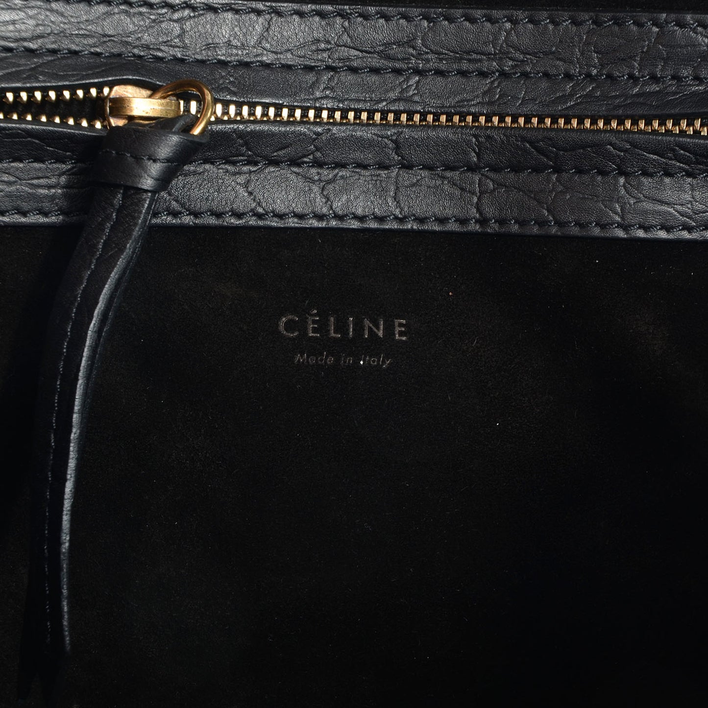 Crocodile Embossed Small Phantom Luggage Black
