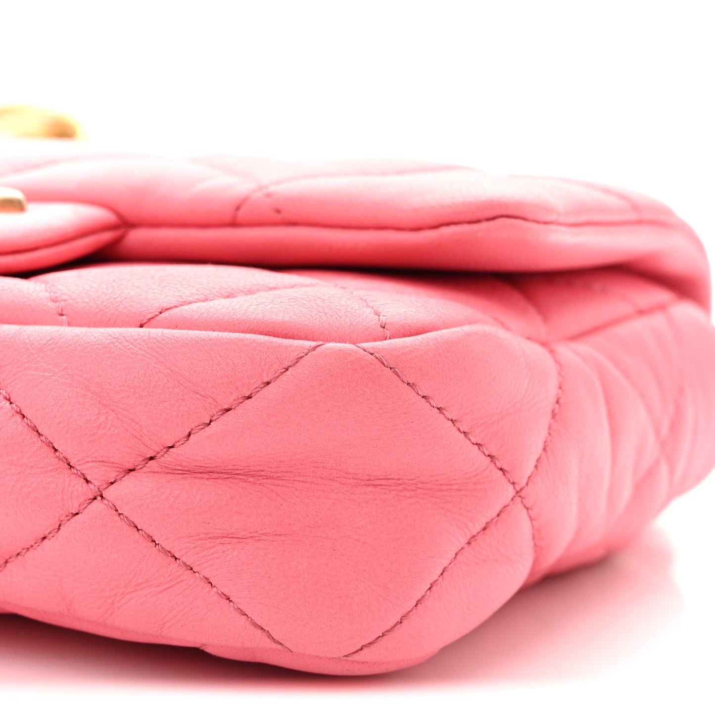 Lambskin Quilted Mini Funky Town Flap Pink