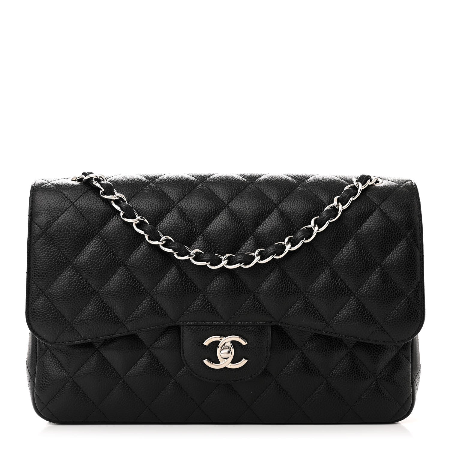 Chanel Caviar Quilted Jumbo Double Flap Black 1 of 12