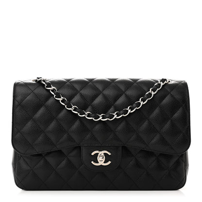 Chanel Caviar Quilted Jumbo Double Flap Black 1 of 12