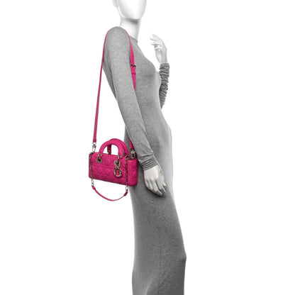 Christian Dior Lambskin Cannage Small Lady D-Joy Fuchsia 2 of 10