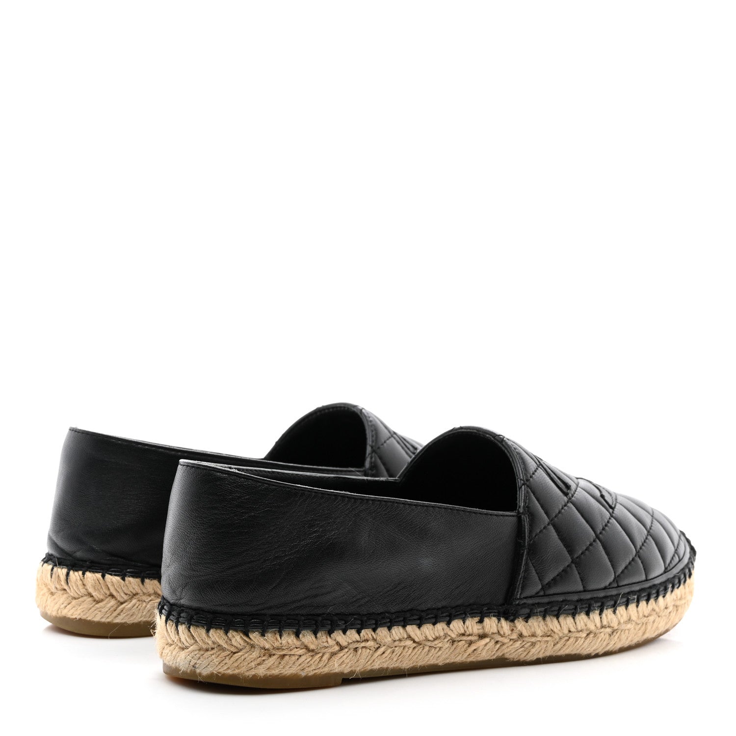 Chanel Lambskin Quilted CC Espadrilles 40 Black 4 of 10