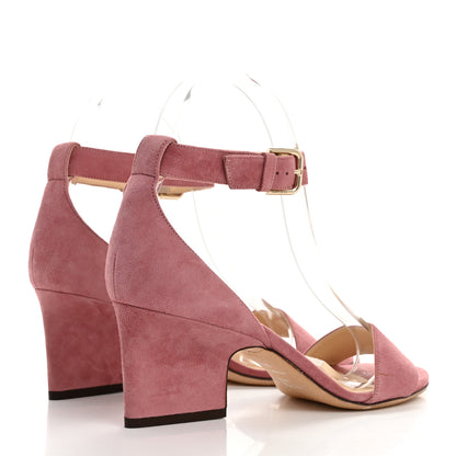 Jimmy Choo Suede Edina 65 Sandals 36.5 Vintage Rose 6 of 10
