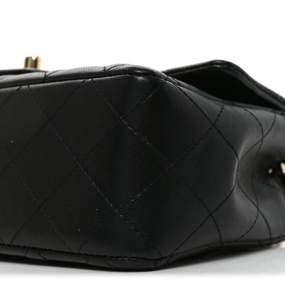 Chanel Lambskin Quilted Mini Coco Charms Rectangular Flap Black 10 of 10
