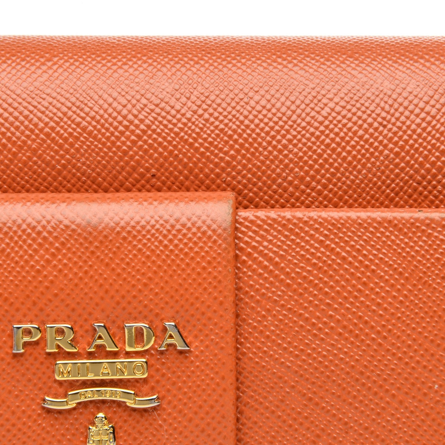 Prada Saffiano Bow Continental Wallet Papaya 9 of 12