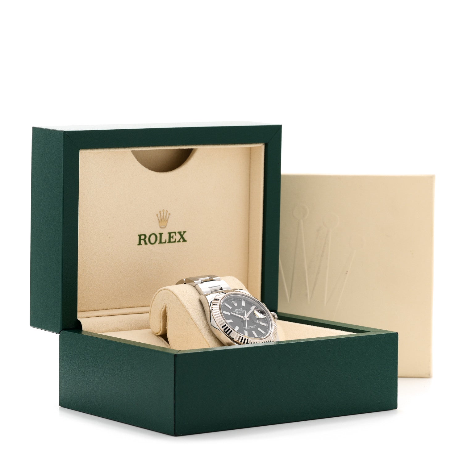 Rolex Stainless Steel 18K White Gold 41mm Oyster Perpetual Datejust Watch Black 126334 5 of 5