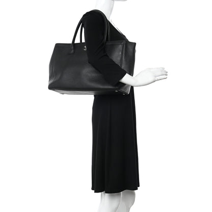 Chanel Calfskin Cerf Executive Shopper Tote Black 2 of 10