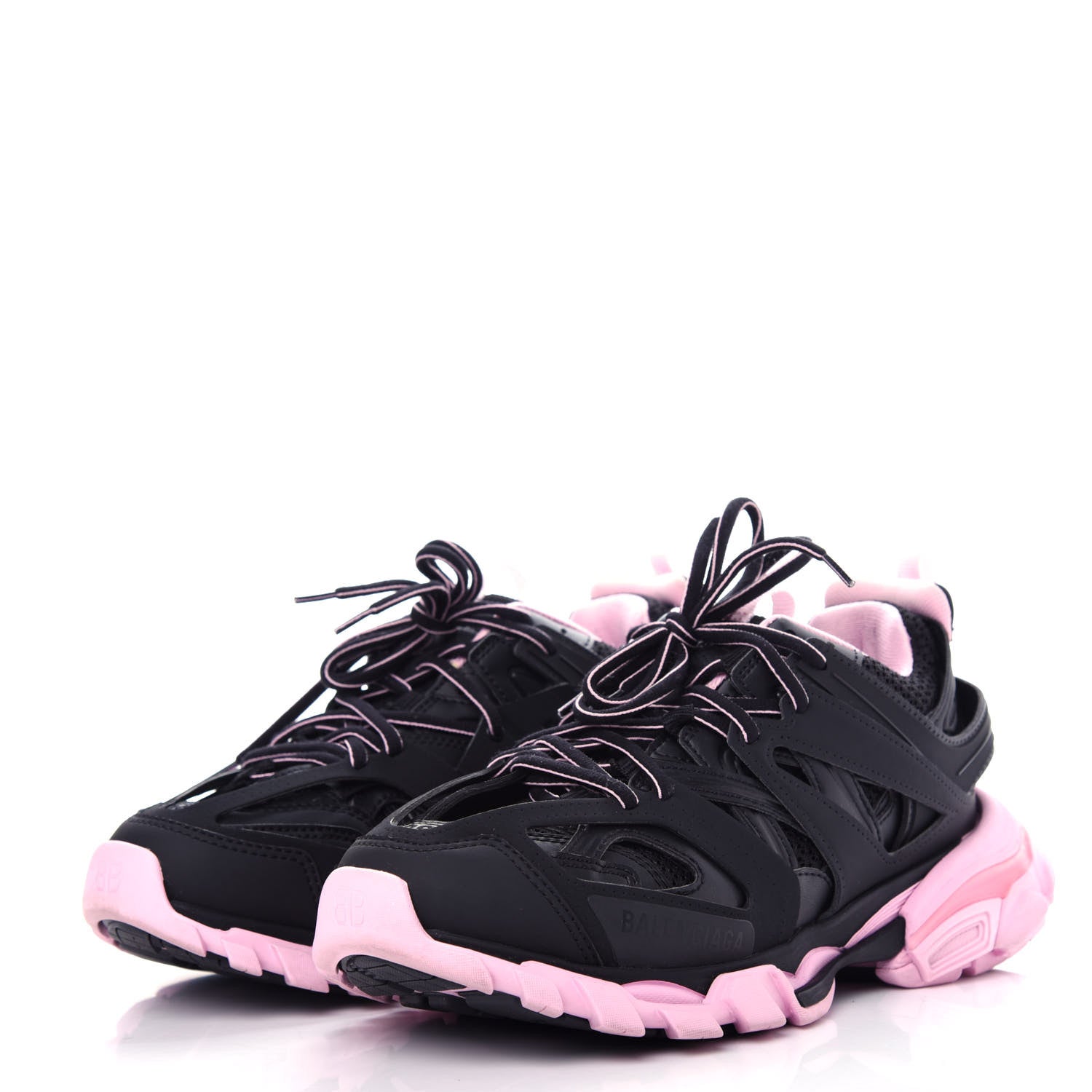 Balenciaga Mesh Nylon Bi-Color Womens Track Sneakers 38 Black Pink 3 of 10