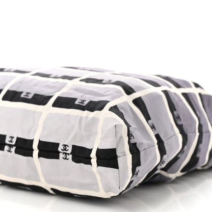 Chanel Jersey Fabric Quilted Foldable Tote With Chain Black Multicolor 16 of 19