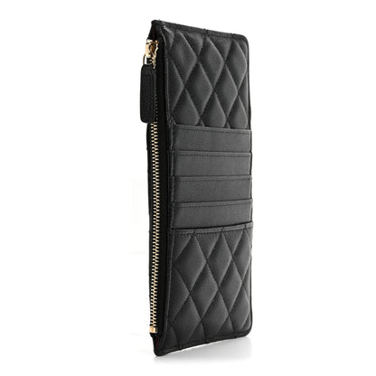 Chanel Caviar Quilted Classic Flat Wallet Pouch Black 3 of 9