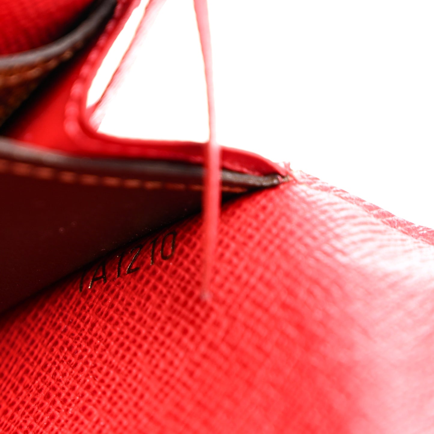 Damier Ebene Emilie Wallet Red