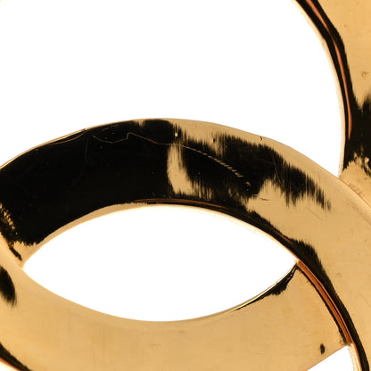 Chanel Metal Large Paris Button Earrings Gold 5 of 5