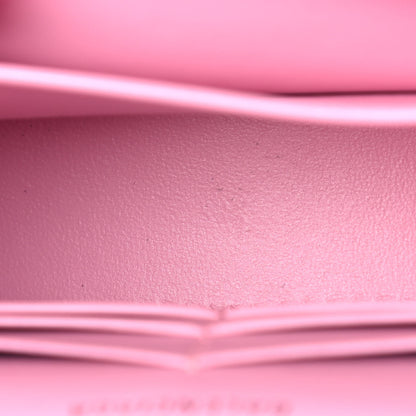 Balenciaga Shiny Calfskin Crocodile Embossed Hourglass Chain Bag Candy Pink 10 of 11