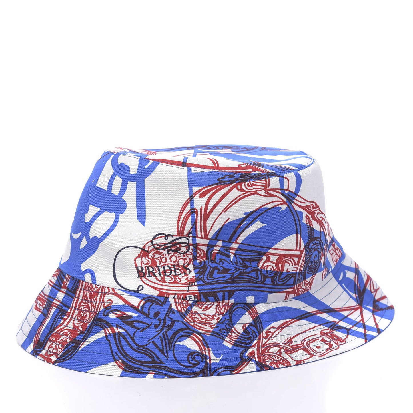 Silk Brides De Gala en Desordre Reverso Bucket Hat 58 Bleu Dur