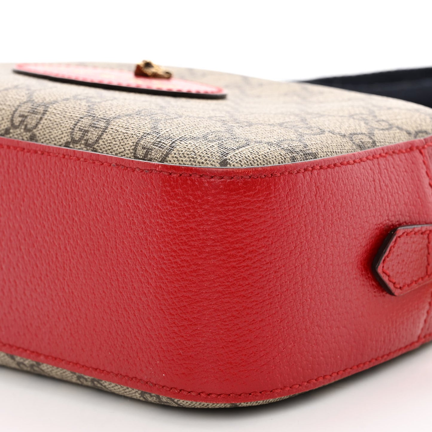 GG Supreme Monogram Web Neo Vintage Shoulder Bag Beige Red