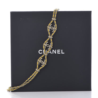 Chanel Metal Lambskin Chain Link Choker Yellow 7 of 7