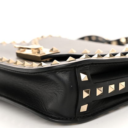 Valentino Garavani Vitello Rockstud Shoulder Flap Messenger Bag Black 8 of 11