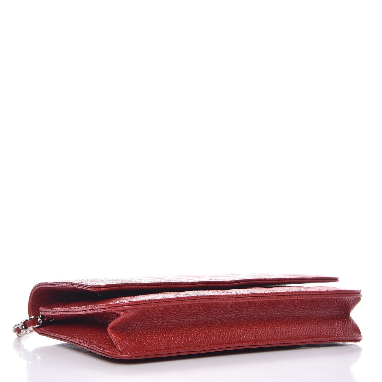 Caviar Quilted Wallet on Chain WOC Red