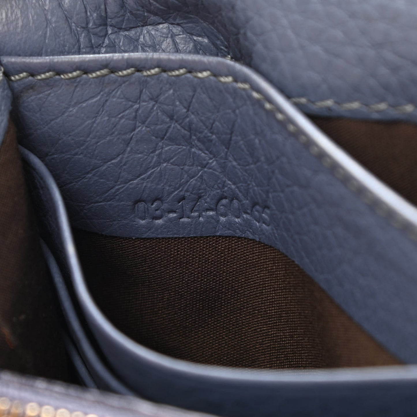 Calfskin Marcie Continental Flap Wallet Street Blue