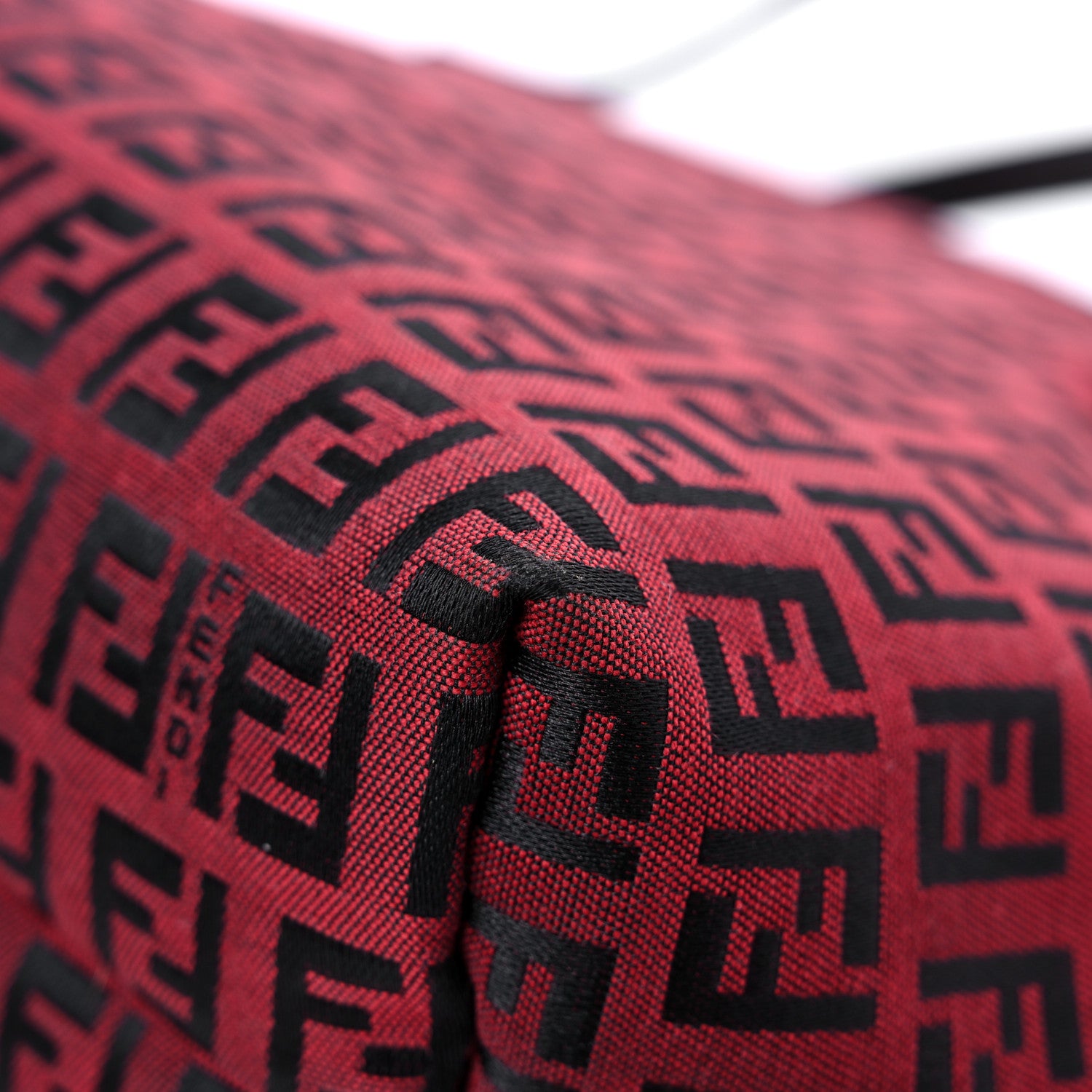 Fendi Zucchino Tote Red Black 13 of 13