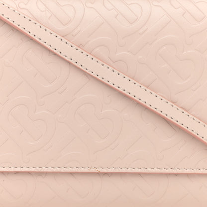 Burberry Calfskin Embossed Monogram Crossbody Light Pink 9 of 12