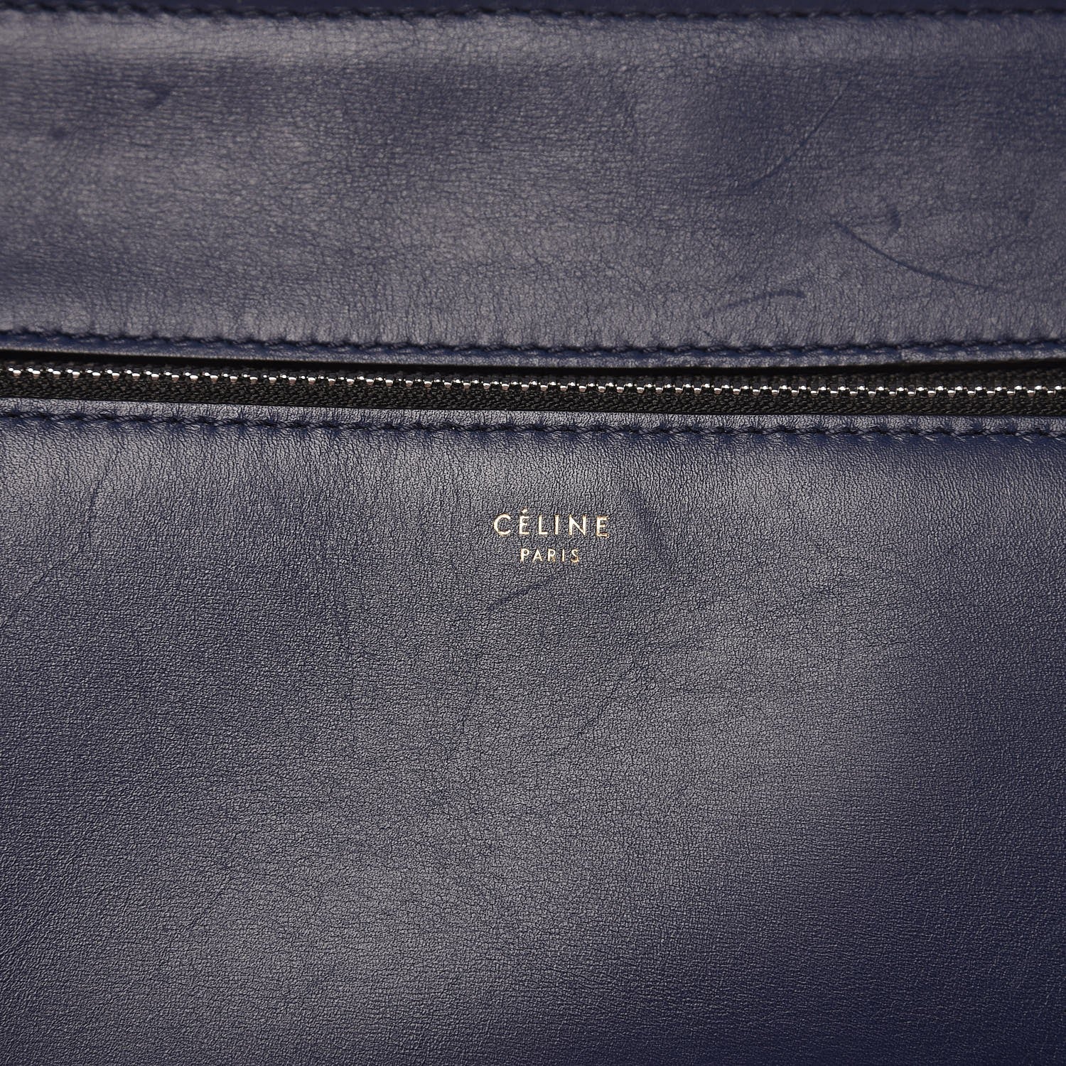 Celine Palmelato Calfskin Small Edge Shoulder Bag Ink 7 of 12