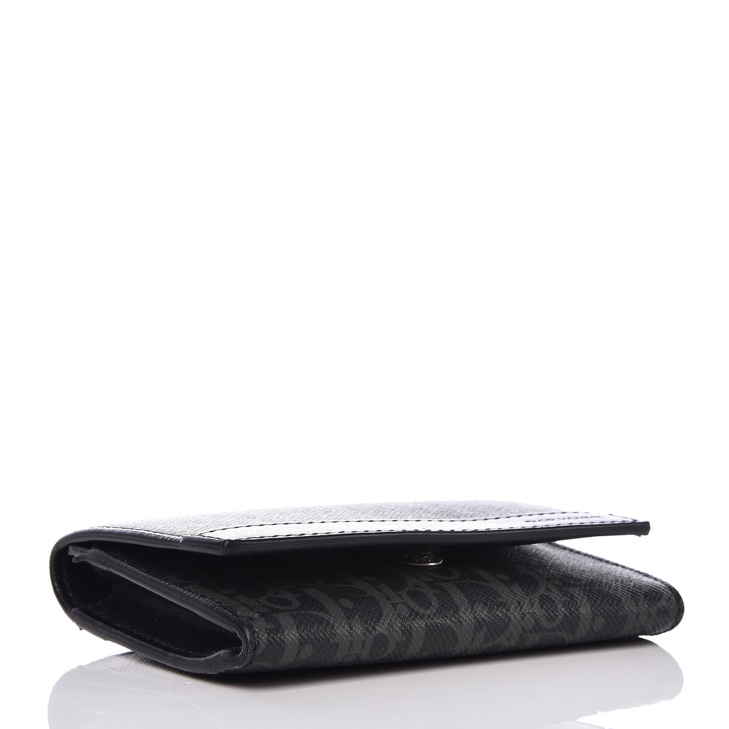 CHRISTIAN DIOR HOMME Coated Canvas Card Holder Grise