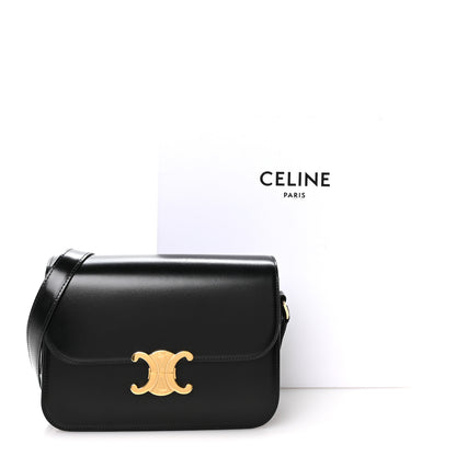 Celine Shiny Calfskin Medium Triomphe Black 13 of 13