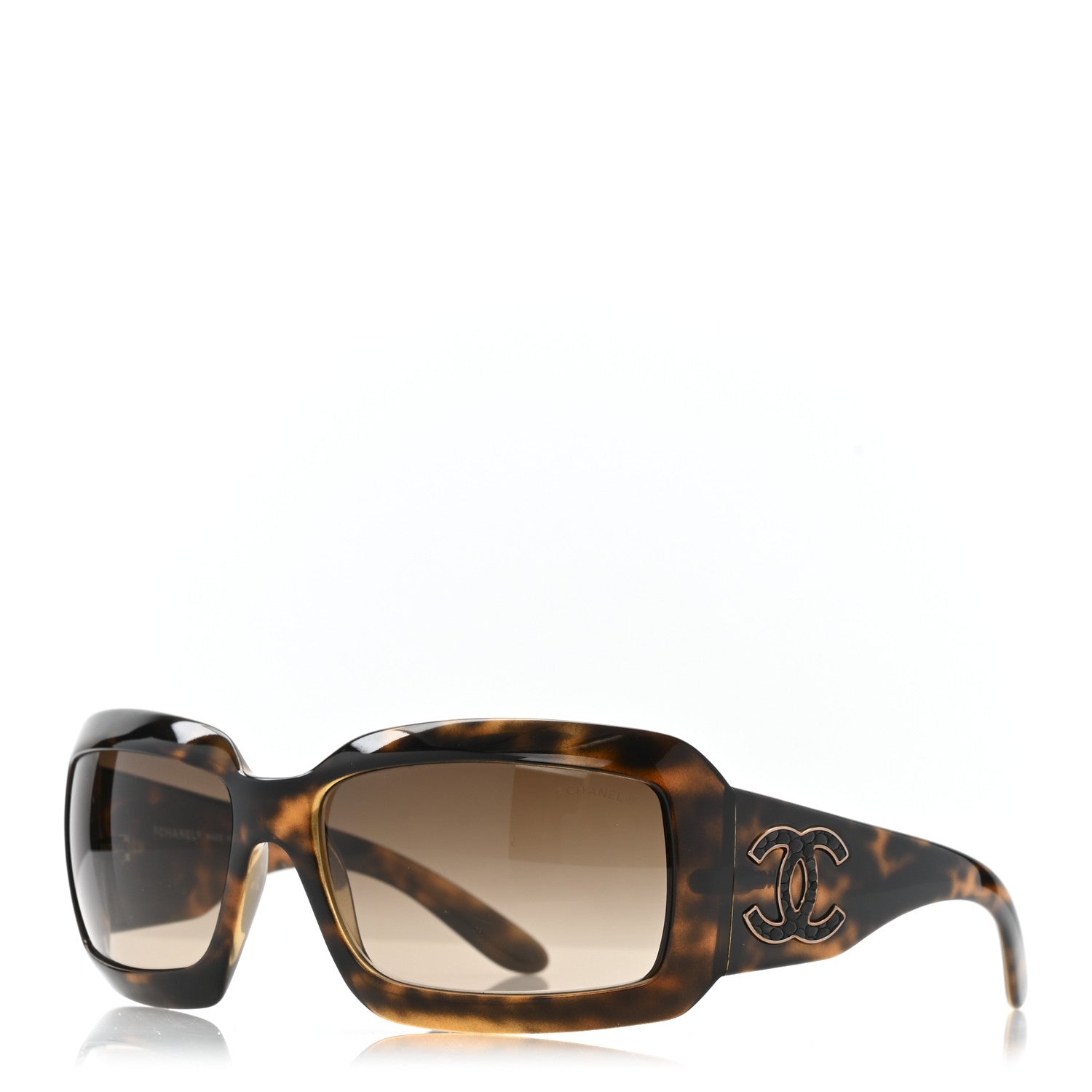 Chanel Oval Sunglasses 6022-Q Tortoise 1 of 8