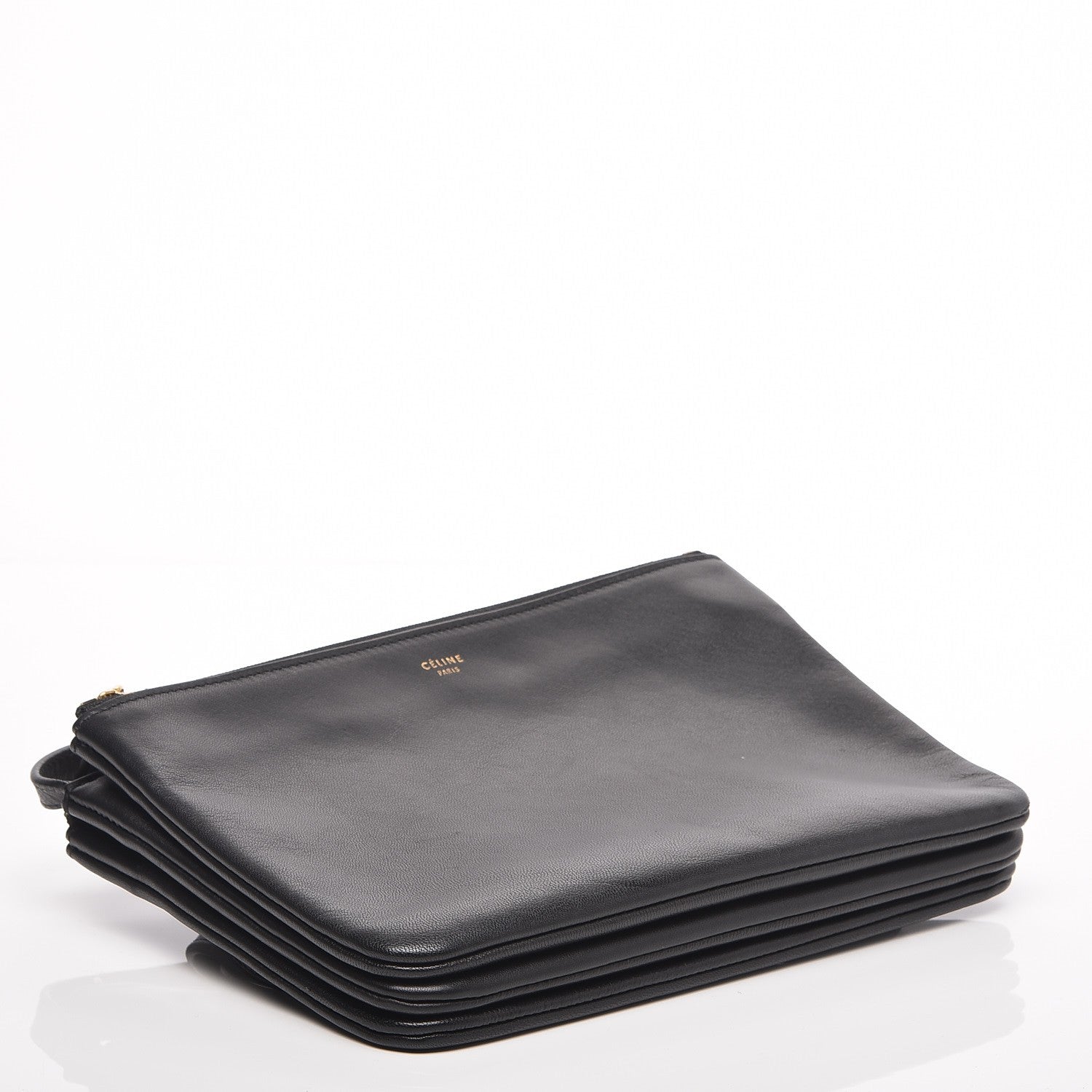 Celine Lambskin Small Trio Crossbody Bag Black 4 of 7