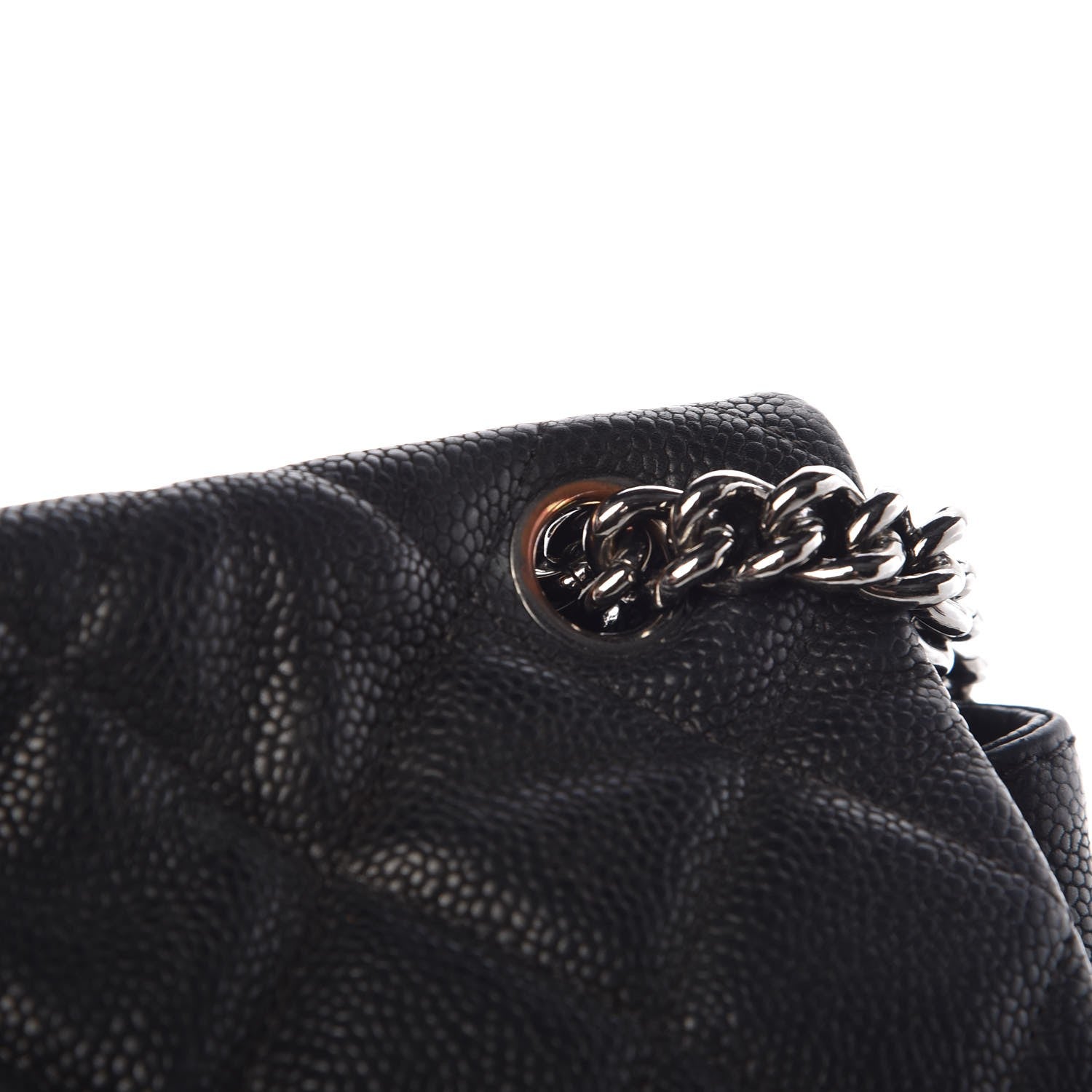 Chanel Iridescent Caviar Quilted Medium Lady Pearly Flap Black 15 of 16