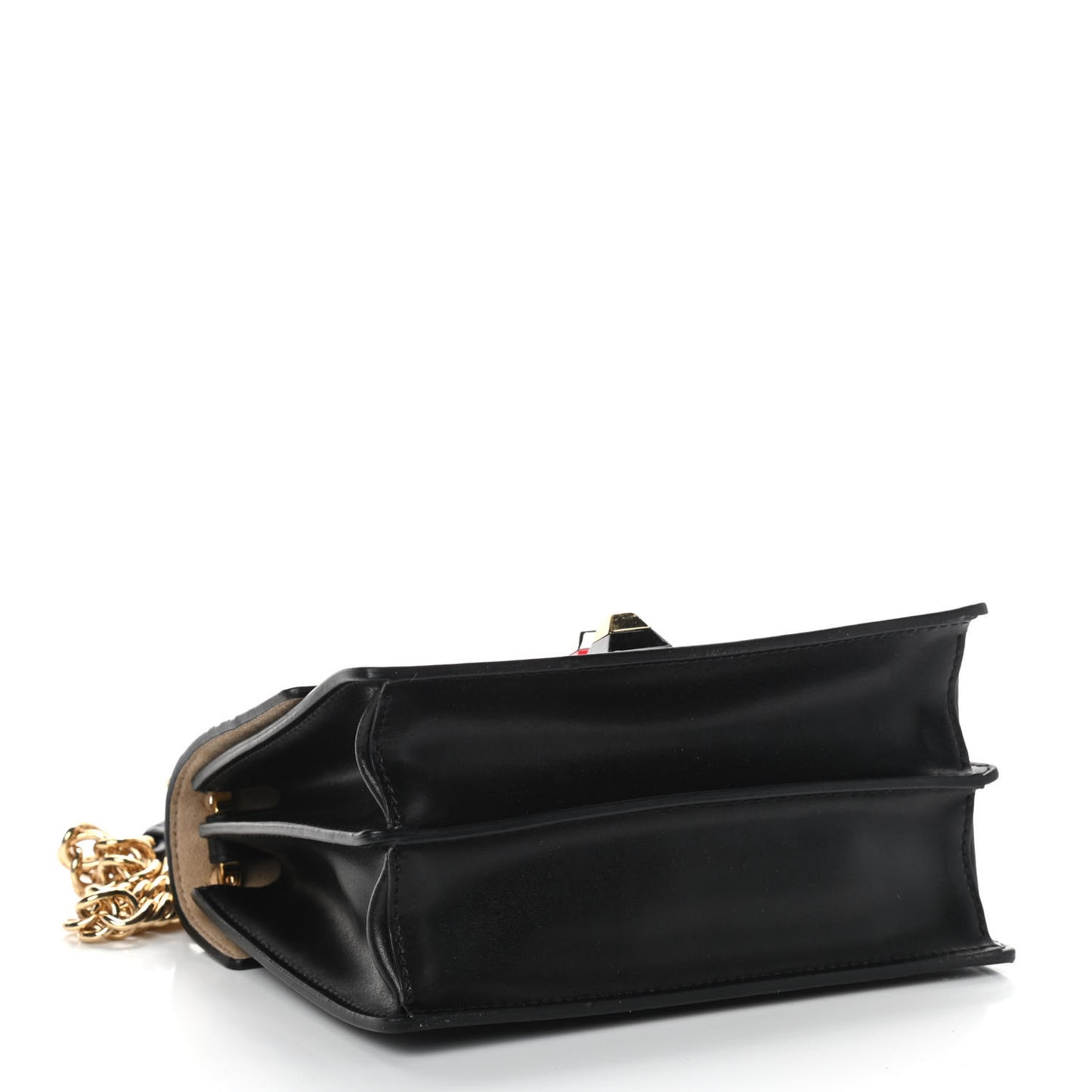 Vitello Liberty Bi-Color FF 1974 Embossed Small Kan I Shoulder Bag Black Maya