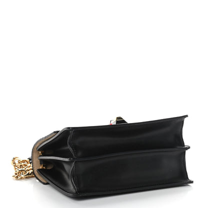 Fendi Vitello Liberty Bi-Color FF 1974 Embossed Small Kan I Shoulder Bag Black Maya 4 of 9