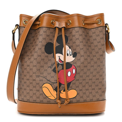 Gucci X DISNEY Mini Vintage GG Supreme Monogram Bucket Bag Beige Vintage Sun Oil 1 of 11