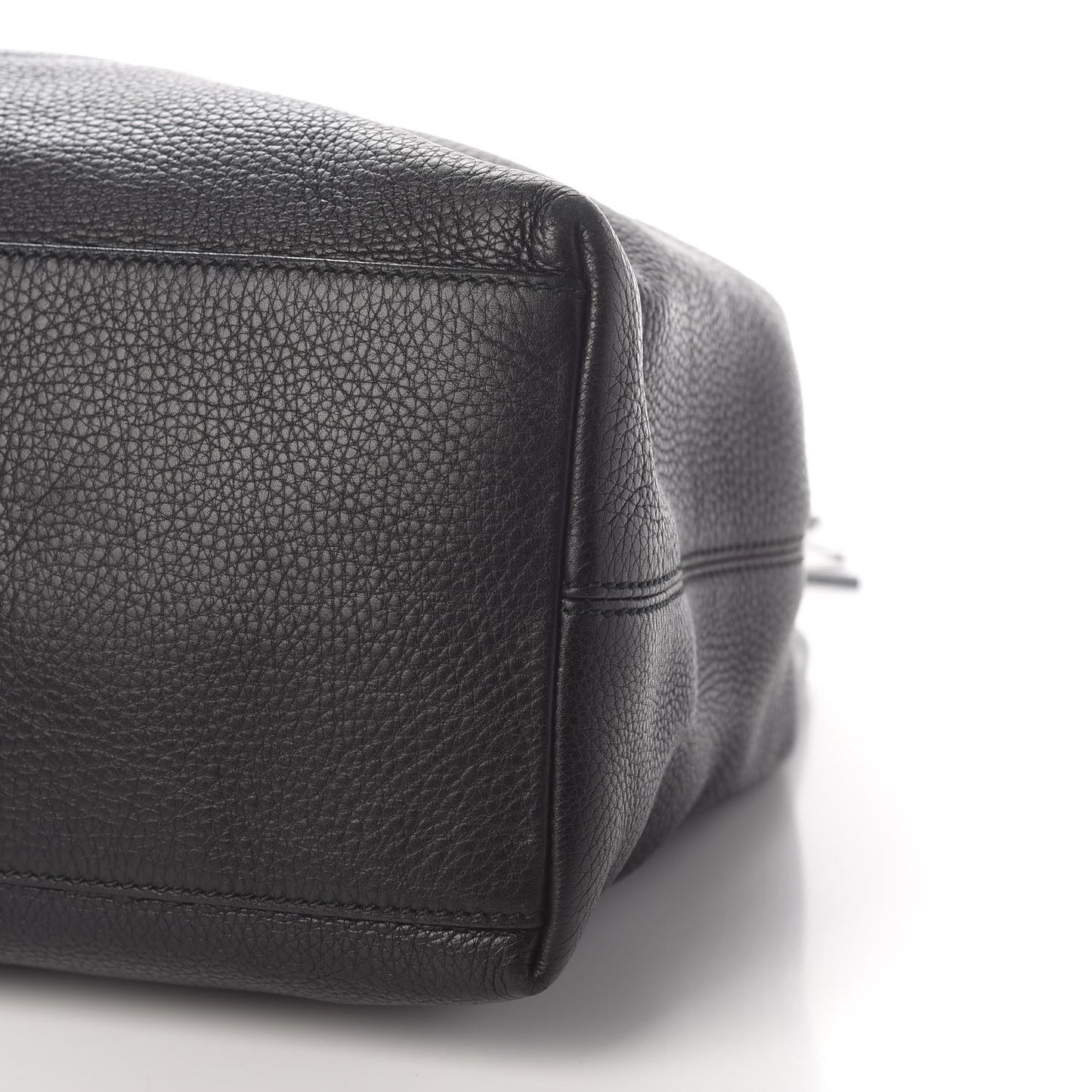 Pebbled Calfskin Medium Soho Chain Shoulder Bag Black