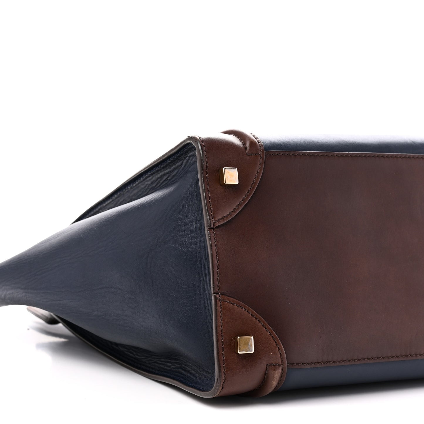 Smooth Calfskin Mini Tri-Color Luggage Navy