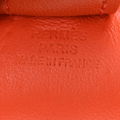 Hermes Milo Lambskin Grigri Rodeo Horse Bag Charm PM Orange Poppy Craie Cornaline 4 of 5