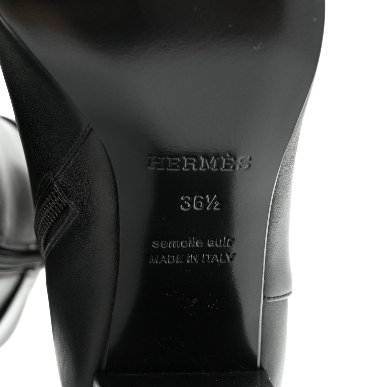 Hermes Calfskin Saint Germain Ankle Boots 36.5 Black 6 of 11